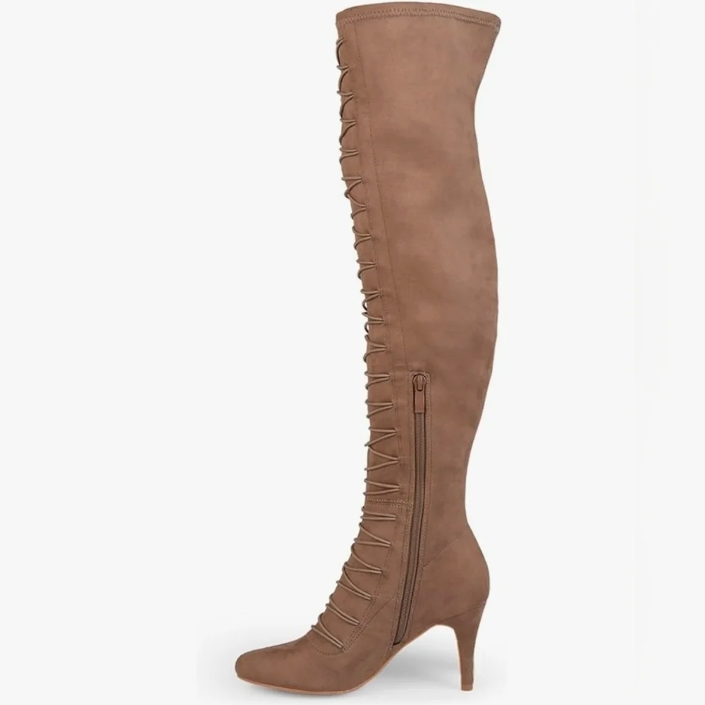 Elegant Tan Over-the-Knee Boots Sz 9.5 New Without Tag Or Box